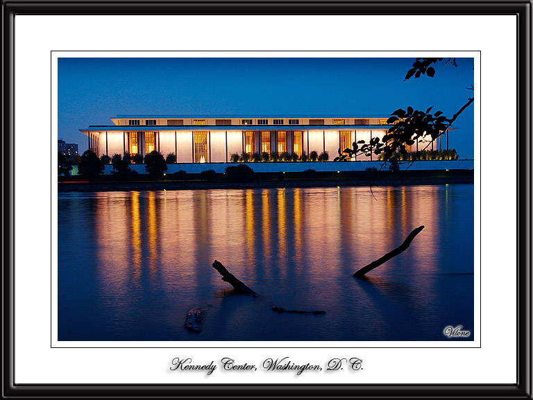 Night shot of Kennedy Center, Washington, D. C.