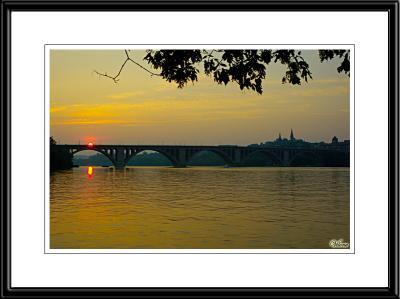 Georgetown Sunset.  Key Bridge.