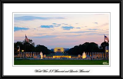 World War II Memorial and Lincoln Memorial-DC