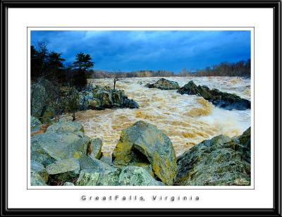 Great Falls during the flood, VA