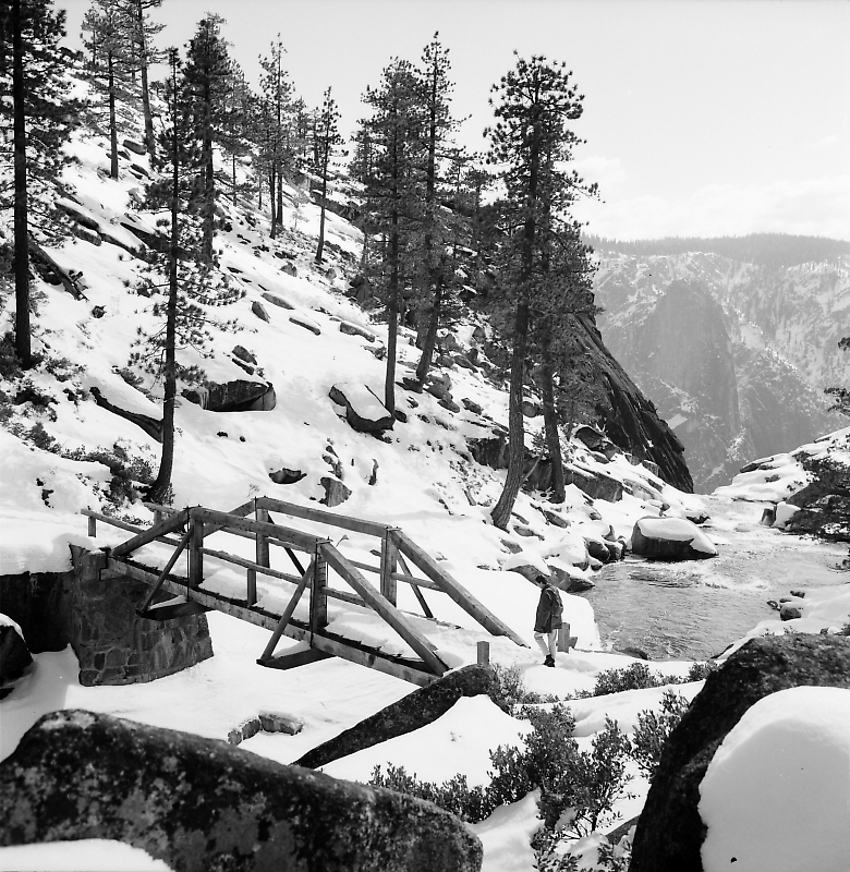 Footbridge above Yosemite Falls, 1970