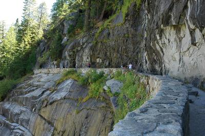 Trail along cliff