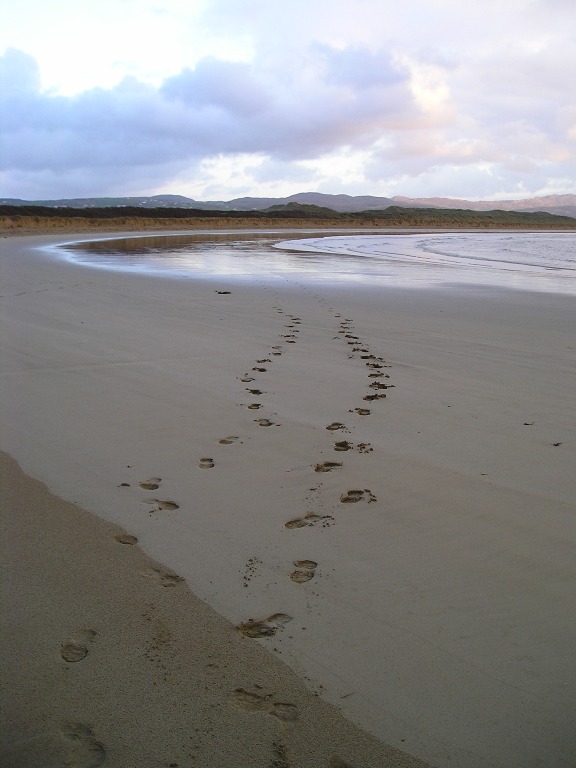 Footsteps on Carrigart Beach, Co. Donegal