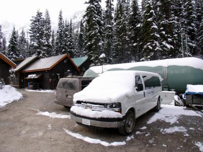 Snow covered car