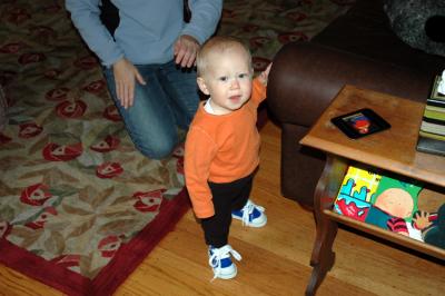 Priceless Picture of his new shoes