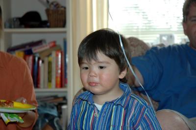 Zak Eyeing the Presents