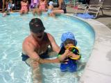 Grandad and Will at the Pool