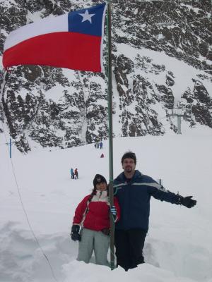 Ana and Brian on the roof of Tio Bobs