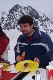 A happy man with his longaniza