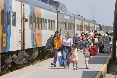 Passengers on platform