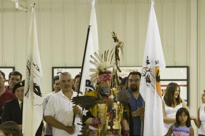 1024_3flags_MG_1957.jpg   Flag bearers: Veterans, Mushkegowuk and Moose Cree