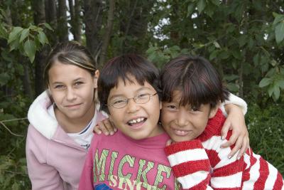 Three children