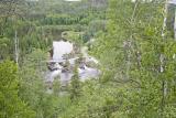 Lookout view of Kapkigiwan suspension bridge