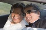 Chum Iserhoff Wedding:  Bride and Groom in car