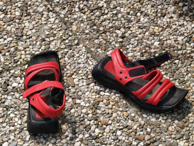 Black & Red Footwear