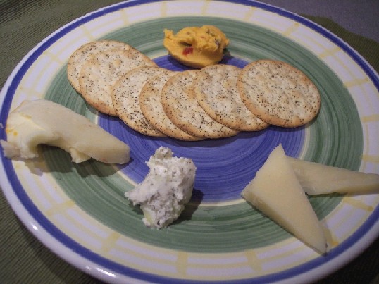 Last minute cheese plate