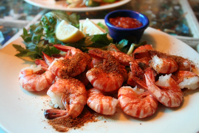 Steamed shrimp