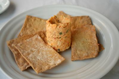 Neo-pimento cheese, and house-made crackers