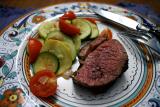 Lovely grilled lamb and summer veg