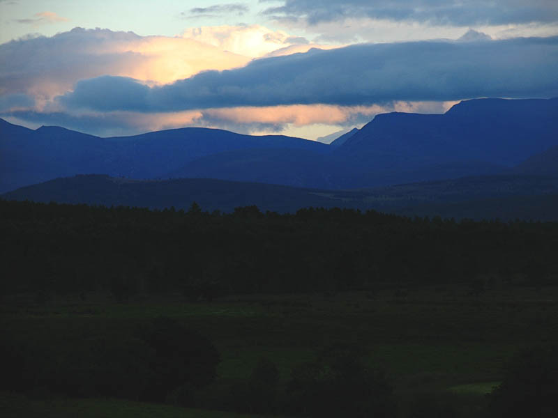 Sunset on the Cairngorms