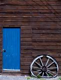 Blue door and Wheel