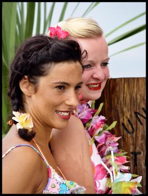 Hawaiian party on the beach