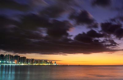 Fortaleza skyline at twilight