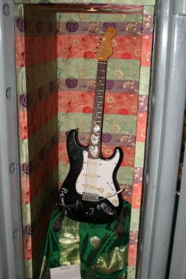 A guitar used by Stevie Ray Vaughn