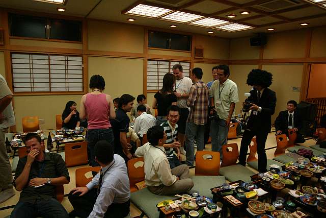 Party time at the evening....Japanese food...ADA staff...and International visitors