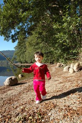 Playing on Lake