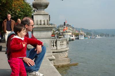 Throwing Rocks into Lake Lucerne