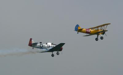 Boeing Stearman PT-17 and Texan