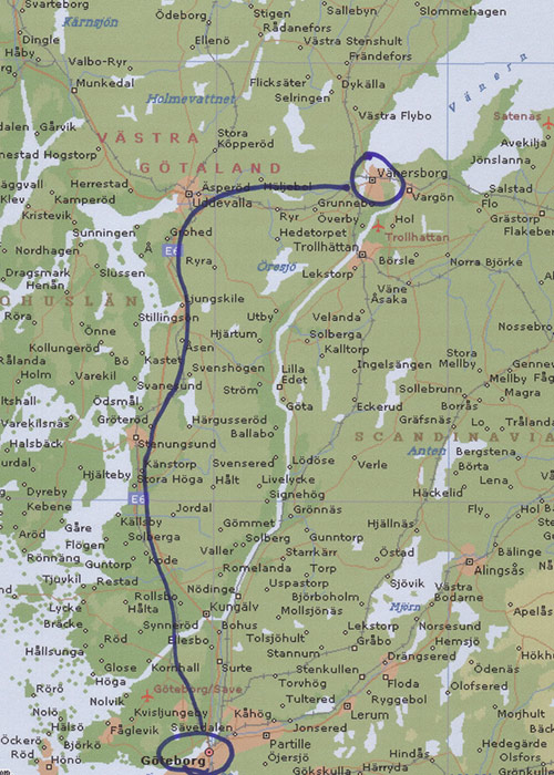 Goteborg to Vanersborg