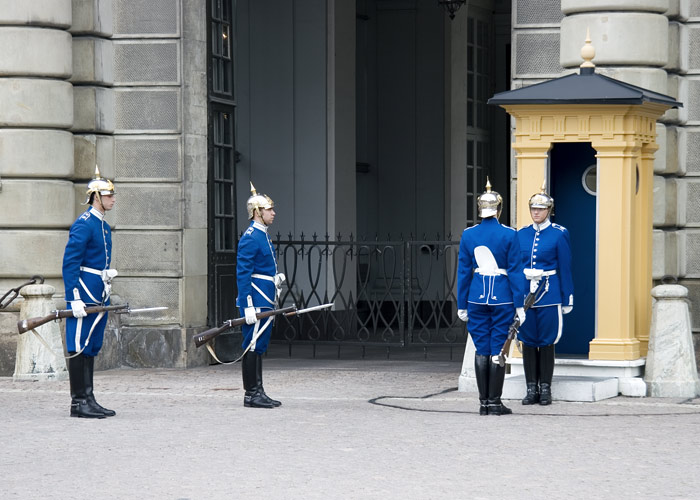 Morning changing of the guard