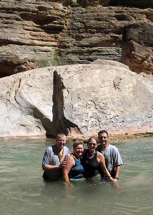Mike, Jan, Linda and Gary cooling off (GI)