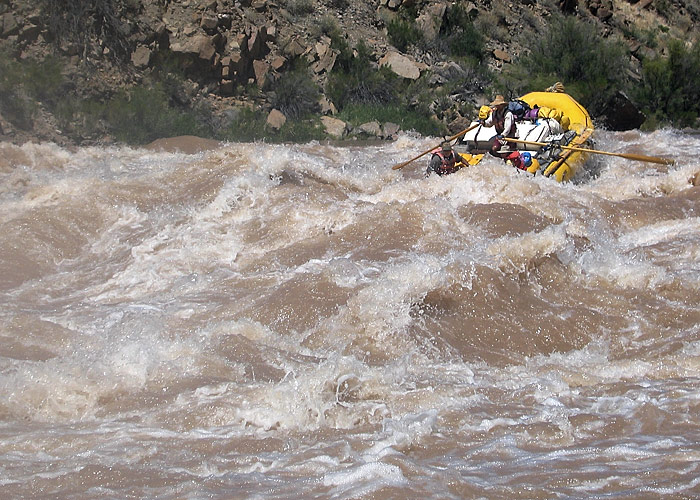 Kent with Tony and Ruth enter the rapids (MJ)
