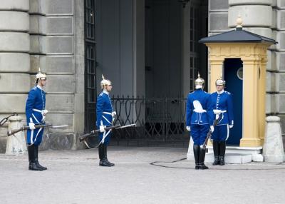 Morning changing of the guard