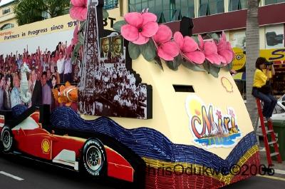 A Float celebrating Miri City day