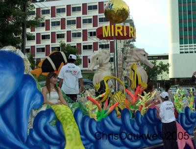 A Float celebrating Miri City day