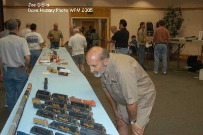 Joe DElia checking out Fred Ferrari's models