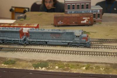 Liz Allen's Engines on the Free-mo Layout