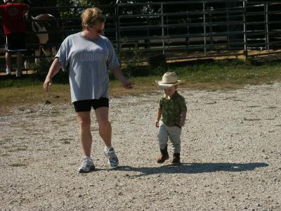 Susie and Cade taking a walk....