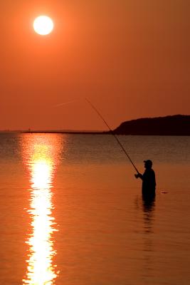 early morning fisherman