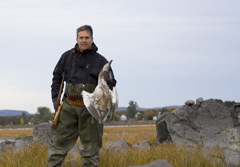 Chasse a l`oies a l`ilet pres de Quebec