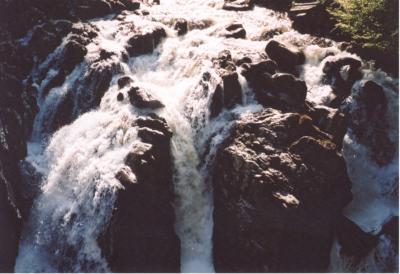 Black Linn Waterfall closeup