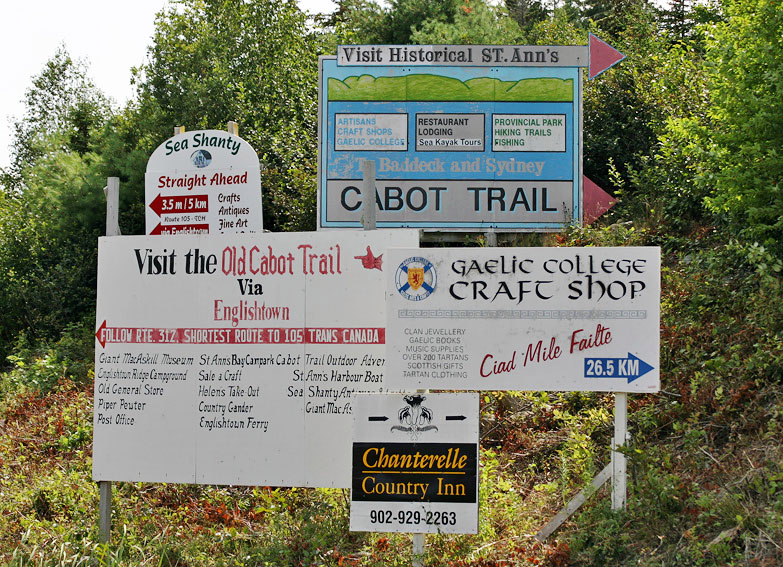 Old Cabot Trail sign