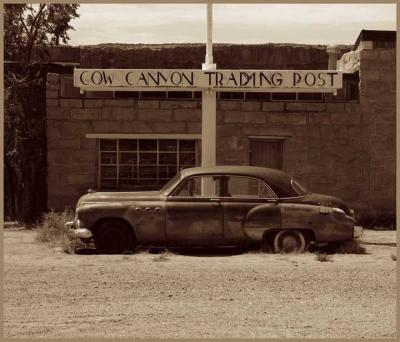 Old Buick and Cow Canyon trading Post