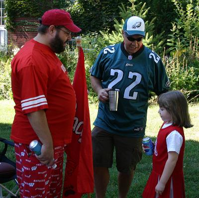 5-0 consoling a little Packer fan