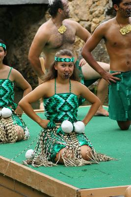 Maori Dancer with Poi Balls