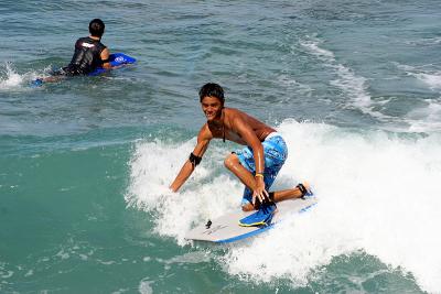 Boogie Boarder showing his skill.